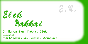 elek makkai business card